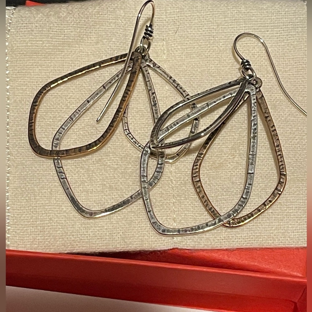 James Avery Silver Multi-Loop Teardrop Dangle Ear… - image 8